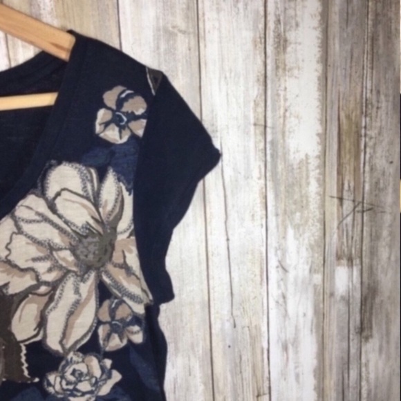 Lucky Brand Navy Floral Blouse - Picture 5 of 6